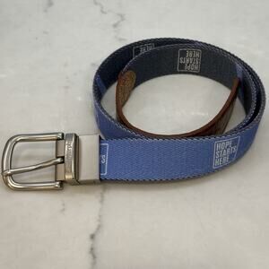 DOC MURPHY REVERSIBLE MEN's BELT BLUE HOPE STARTS HERE LOGO